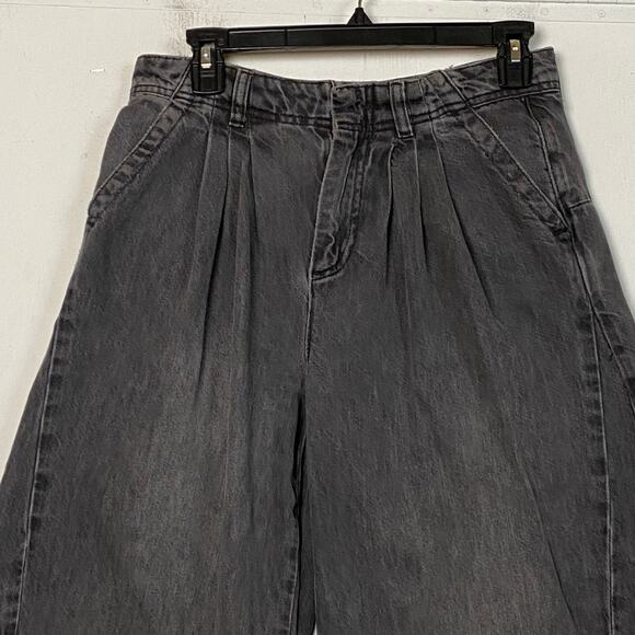 We The Free Equinox Black Gray Wide Leg Denim Trouser Jean Size 26 - Picture 4 of 10
